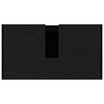 Meuble de Salle de Bain vidaXL avec Miroir Chêne Noir 60x33x61cm en Bois d'ingénierie