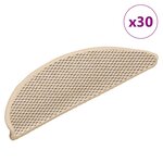 vidaXL Tapis d'escalier autocollants 30 Pièces 56x17x3 cm berbère