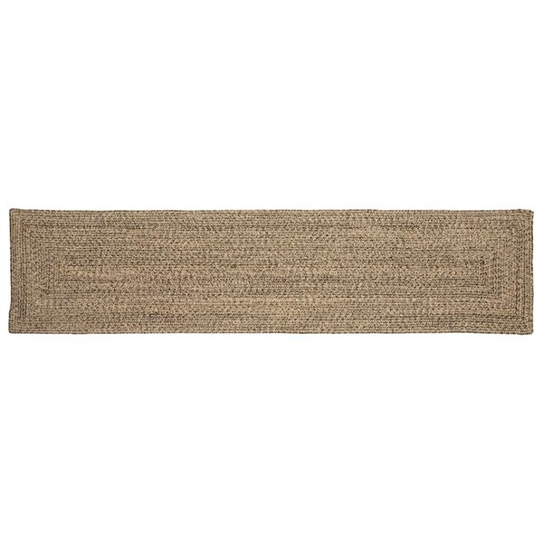 vidaXL Tapis Naturel et noir 60 x 250 cm Jute