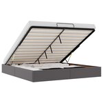 vidaXL Cadre de lit ottoman sans matelas gris 200x200 cm similicuir
