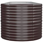 vidaXL Lit surélevé de jardin Acier enduit de poudre marron
