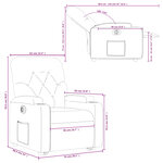 vidaXL Fauteuil inclinable électrique taupe tissu