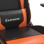 vidaXL Chaise de jeu Noir et orange Similicuir
