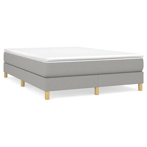vidaXL Cadre de lit sans matelas gris clair 140x200 cm tissu