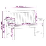 vidaXL Banc de jardin blanc 120 cm en HDPE