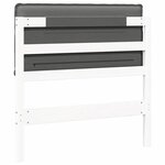 vidaXL Tête de lit capitonnée Blanc et gris clair 75 cm Pin massif
