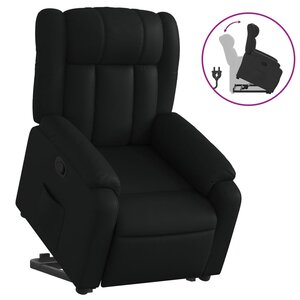 vidaXL Fauteuil inclinable Noir Similicuir