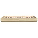 vidaXL Cadre de lit avec lumières LED chêne sonoma 150x200 cm