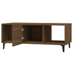 vidaXL Table basse Chêne marron 102x50x40 cm Bois d'ingénierie