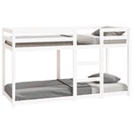 vidaXL Lit superposé Blanc 75x190 cm Bois de pin massif