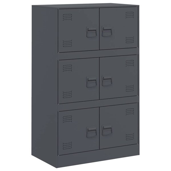 vidaXL Buffet anthracite 67x39x107 cm acier