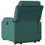 vidaXL Fauteuil inclinable de massage électrique Vert foncé Tissu