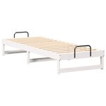 vidaXL Cadre de lit Blanc 90 x 210 cm Pin massif