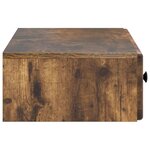vidaXL Table d'appoint murale Chêne fumé 87 5 x 34 5 x 17 cm