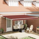 vidaXL Store rétractable manuel en orange et marron  450x300 cm