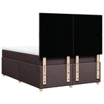 vidaXL Sommier à lattes de lit avec matelas Marron foncé 140x200 cm