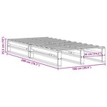 vidaXL Cadre de lit sans matelas blanc 100x200 cm bois de pin massif