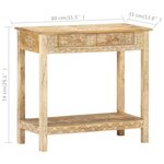 vidaXL Table console 80x35x74 cm Bois de manguier massif