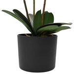 vidaXL Plante orchidée artificielle avec pot Blanc 45 x 15 x 65 cm