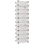 vidaXL Armoire à chaussures avec 10 compartiments Blanc