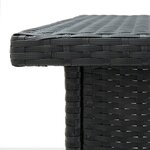 vidaXL Ensemble de bar de jardin 3 Pièces avec coussins noir poly rotin