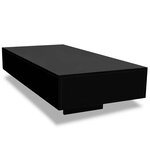 vidaXL Table basse noir brillant