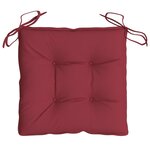 vidaXL Coussins de chaise lot de 6 bordeaux 40x40x7 cm tissu oxford