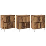 vidaXL Buffets 3 Pièces Bois ancien 180 x 35 x 70 cm Bois d'ingénierie