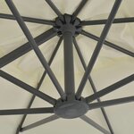 vidaXL Parasol de jardin déporté avec mât en aluminium 300 x 300 cm Sable