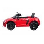 Audi r8 spyder voiture electrique (2x35w) 100 x 59 x 44 cm - marche av/ar  phares  musique  ceinture et télécommande parentale