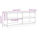 vidaXL Armoire à chaussures cire marron 110x34x45 cm bois pin massif