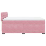 vidaXL Sommier à lattes de lit avec matelas Rose 140x190 cm Velours