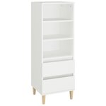 vidaXL Buffet haut Blanc 40x36x110 cm Bois d'ingénierie