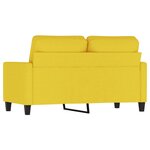 vidaXL Canapé à 2 places Jaune clair 120 cm Tissu