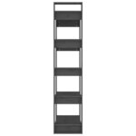 vidaXL Bibliothèque/Séparateur de pièce Gris 80x35x160 cm Bois massif