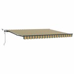 vidaXL Auvent Rétractable with Vert et jaune 400 × 300 cm tissu