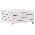 vidaXL Salon de jardin 4 Pièces avec coussins blanc bois de pin massif