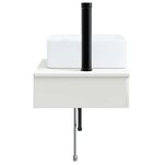 vidaXL Basin de lavage mural Blanc brillant 53 x 35 x 39 cm