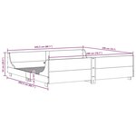 vidaXL Cadre de lit sans matelas blanc 200x200 cm bois massif de pin