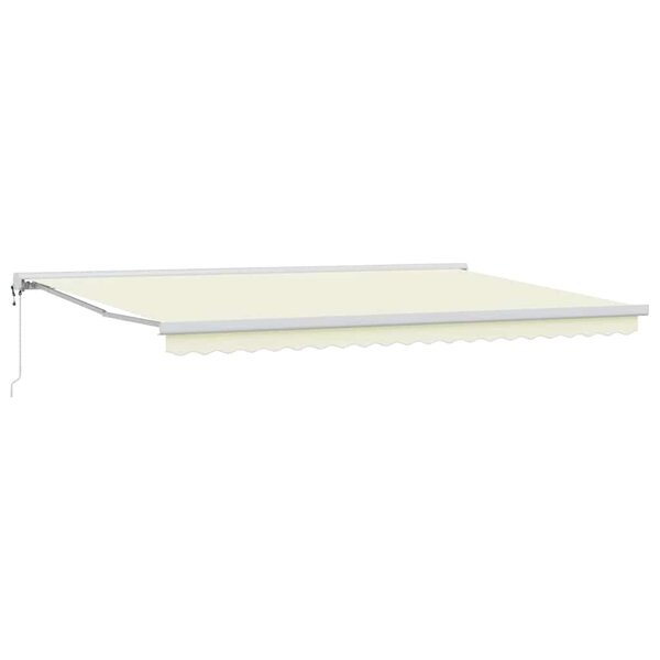 vidaXL Auvent Rétractable Crème 500 × 300 cm Tissu  Métal