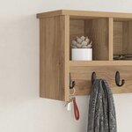 vidaXL Porte-manteau mural chêne artisanal 50 x 16 x 26 cm