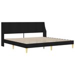 vidaXL Cadre de lit avec matelas Noir 180 x 200 cm Polyester