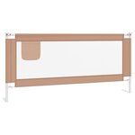 vidaXL Barrière de sécurité de lit d'enfant Taupe 200x25 cm Tissu