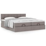 VidaXL Cadre de lit ottoman avec matelas taupe 200x200cm tissu