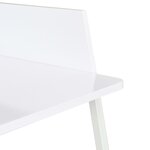 Bureau table poste de travail meuble d'ordinateur informatique étude 90 x 60 x 88 cm blanc 02_0023531