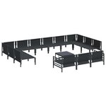 vidaXL Ensemble de canapé de jardin 14 Pièces Anthracite Acier