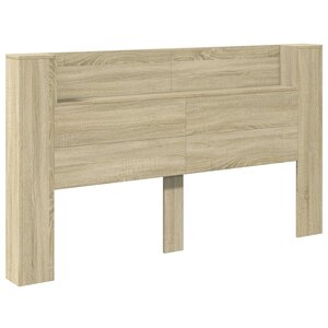 vidaXL Cabinet de Tête de Lit avec LED Sonoma 180 x 16 5 x 103 5 cm
