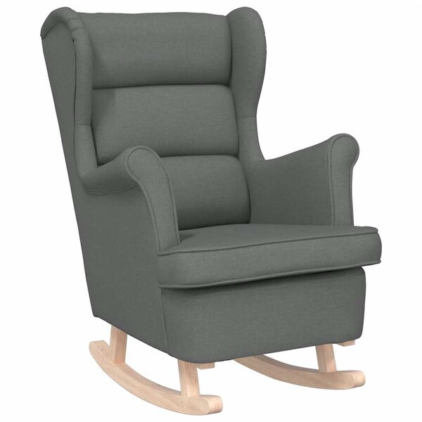 vidaXL Chaise à bascule gris foncé 74x90x102 cm tissu