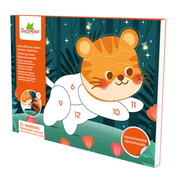 Autocollant par nume ro- Animaux mysterieux