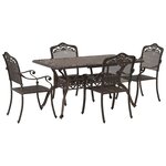 vidaXL Ensemble de salle à manger pour jardin 5 Pièces Bronze Aluminium